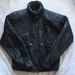 Vintage Ground Zero genuine leather jacket